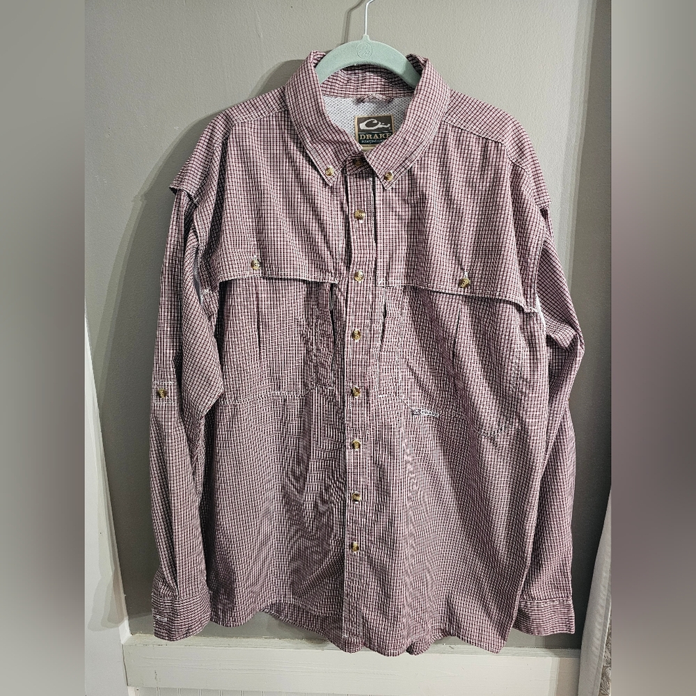Drake Men's Red Checkered Shirt